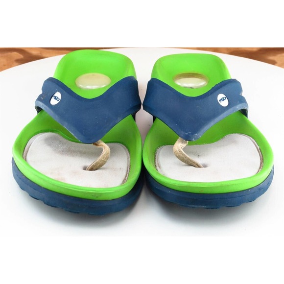 Hawaiian‎ Jelly Sz 6 M Blue Flip Flop Synthetic Women Sandals - Picture 2 of 7